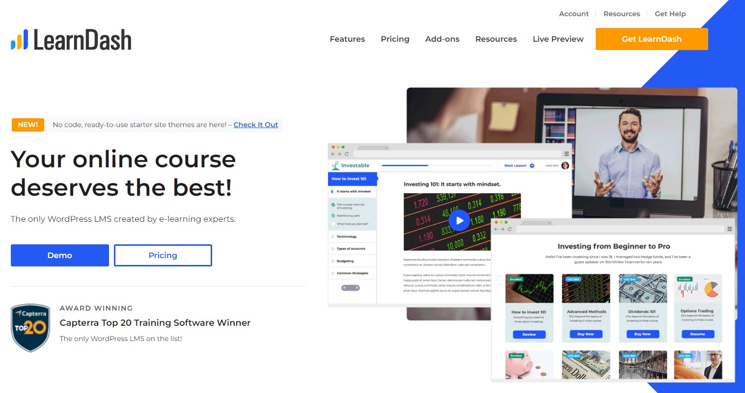 Learndash LMS is an online course creation software for creating online courses on a WordPress site that is quite popular among the community and has several features that make it unique from its competitors. 