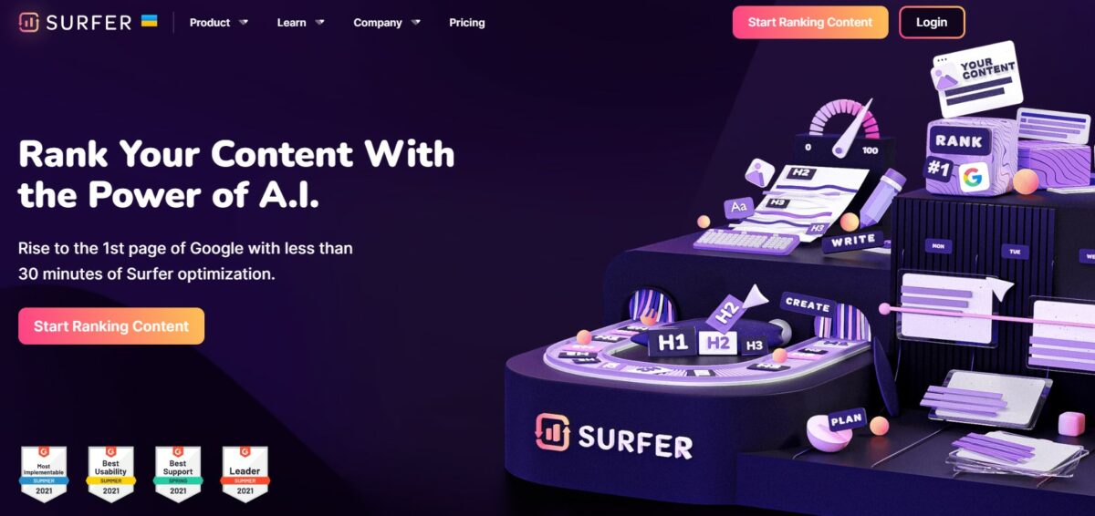 Surfer SEO is possibly one of the best SEO tools in the last five years.