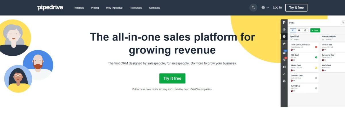 Pipedrive offers a CRM for startups that aim to streamline sales cycles.