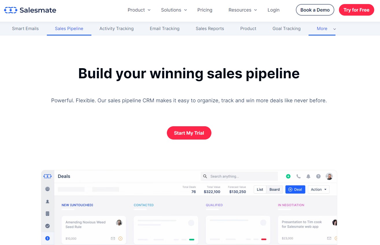 Pipedrive is one of the best sales management software for a small business.