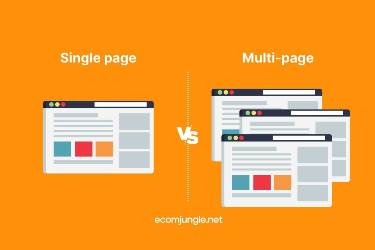 choose checkout page for your ecommerce website, there are difference between single and multi-page.