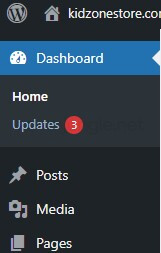 If you click Dashboard or Home, located directly under Dashboard, you’ll end up on the same WordPress admin dashboard homepage