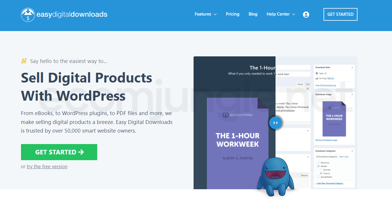Easy Digital Downloads WordPress – best plugins for selling digital products
