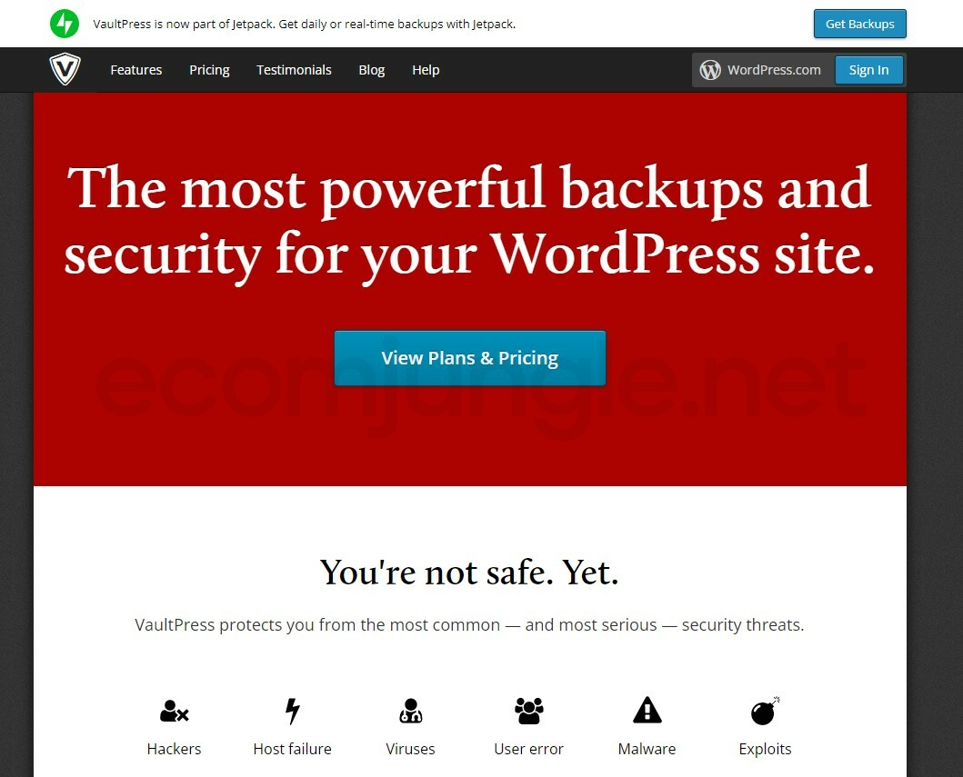VaultPress – This backup plugin is created by the makers of WordPress, Automattic. It’s a subscription-based premium plugin