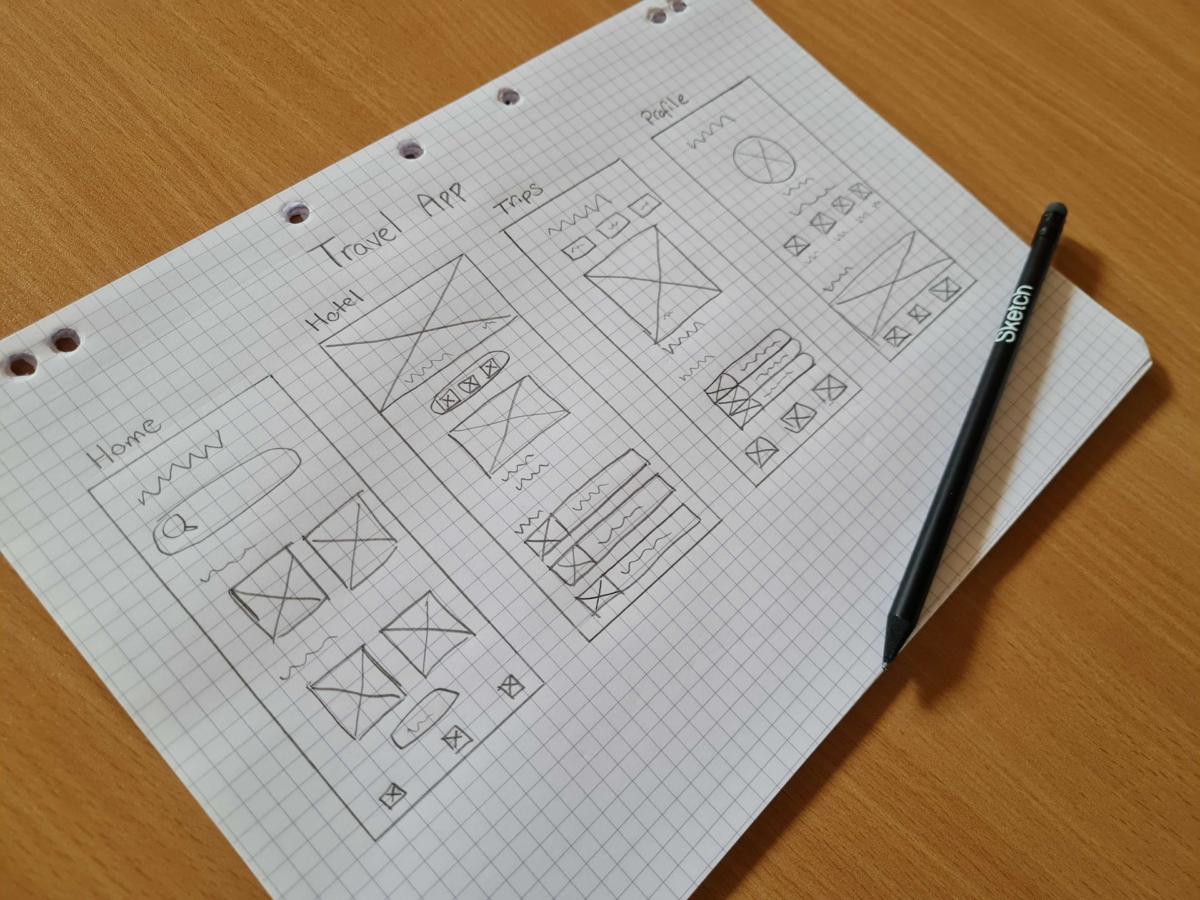 Paper sketches are a great way to start wireframing without getting overwhelmed. 
